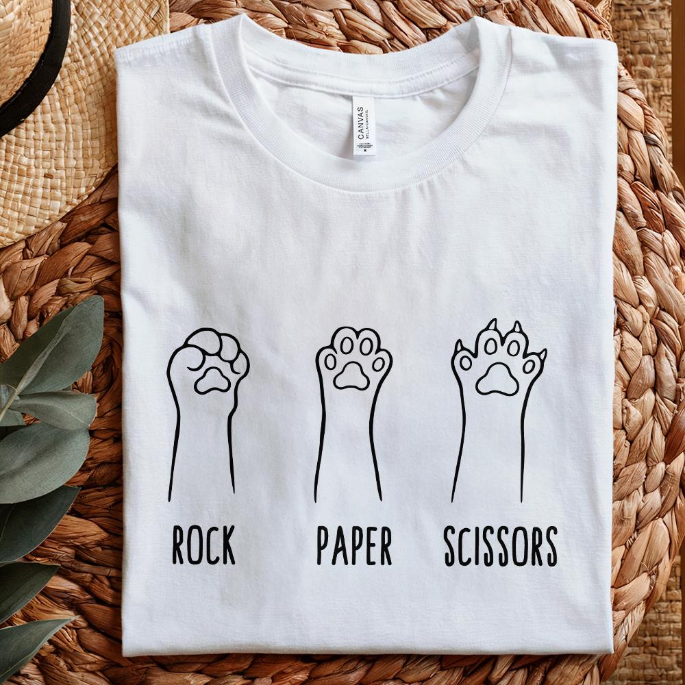 Cat Paw PNG, Rock Paper Scissors - 300 DPI Design for T-Shirt