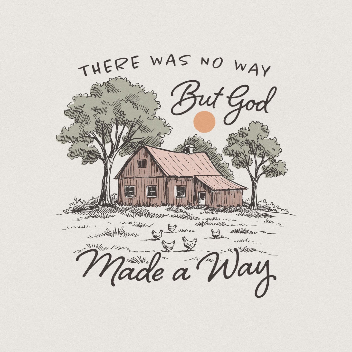 Christian Country Faith PNG, But God Scripture - 300 DPI Design for T-Shirt