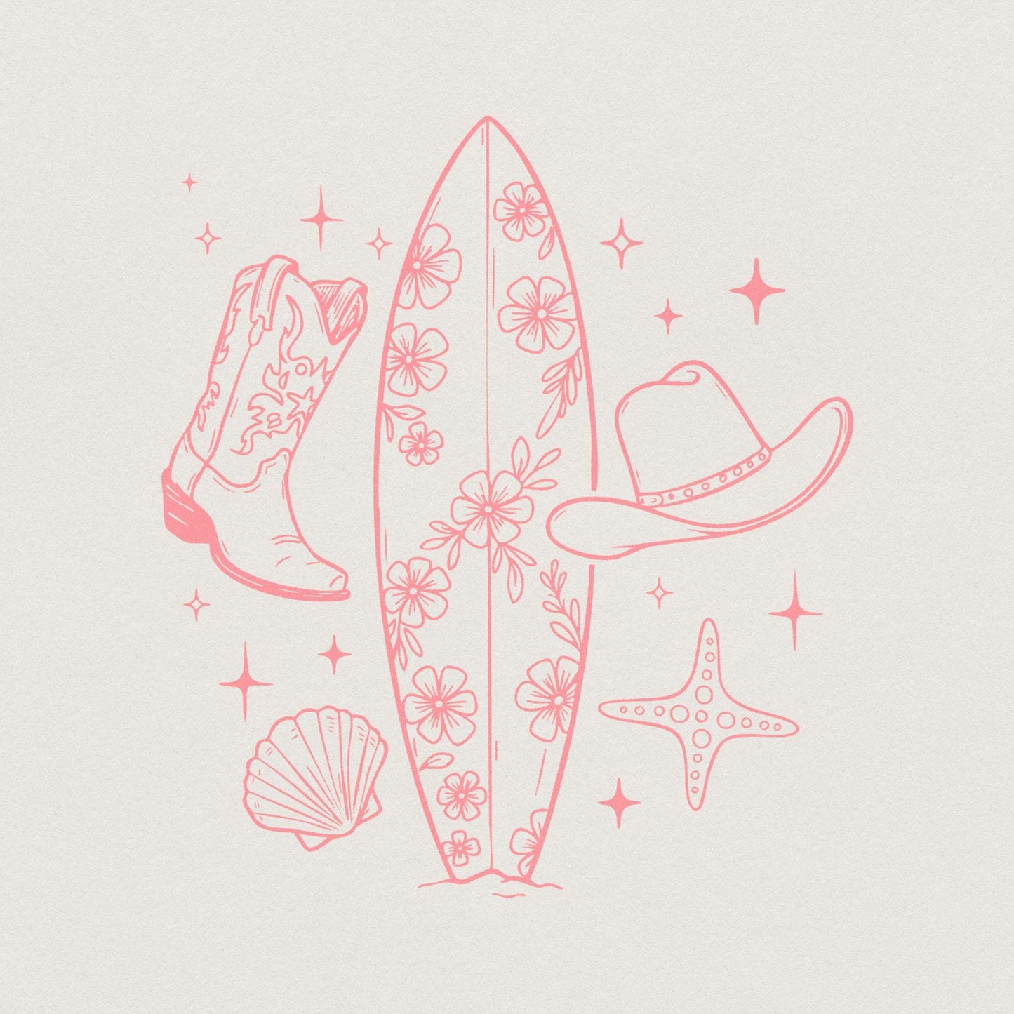 Cowgirl PNG, Summer Cowgirl PNG - 300 DPI Design for T-Shirt