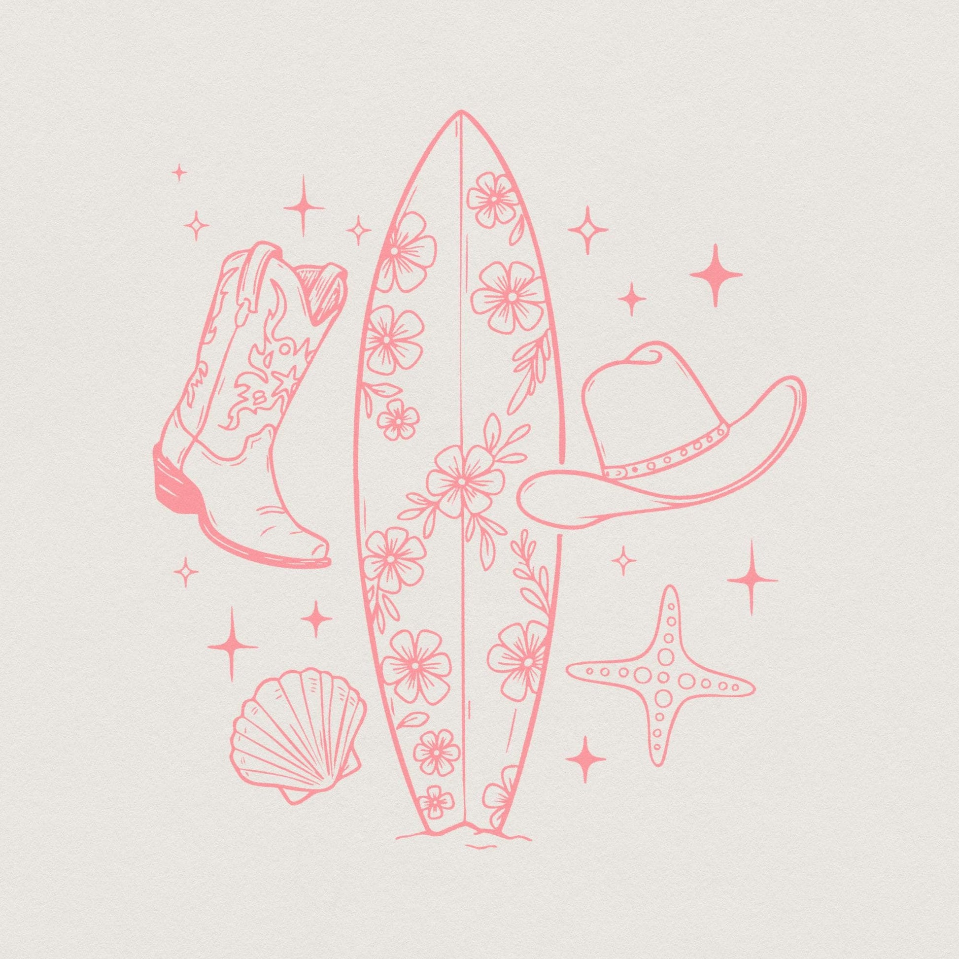 Cowgirl PNG, Summer Cowgirl PNG - 300 DPI Design for T-Shirt