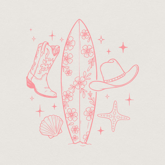 Cowgirl PNG, Summer Cowgirl PNG - 300 DPI Design for T-Shirt