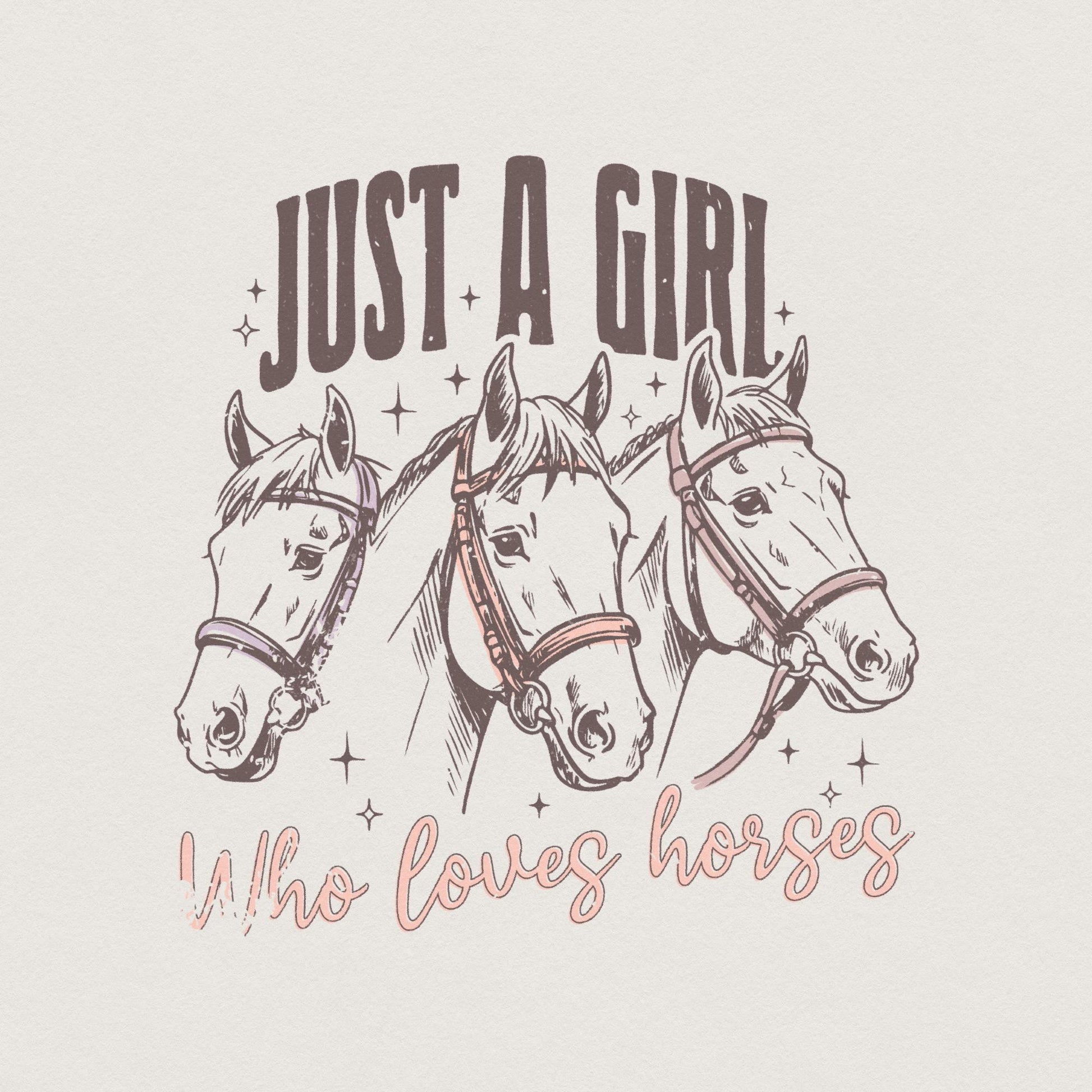 Just A Girl Who Loves Horses PNG, Horse Lover Sublimation - 300 DPI