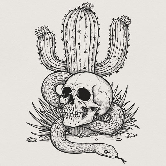 Cactus Skull PNG, Cactus png - 300 DPI Design for T-Shirt