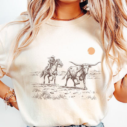 Cowboy Lasso Western PNG, Rodeo Sublimation Design - 300 DPI Design for