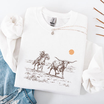 Cowboy Lasso Western PNG, Rodeo Sublimation Design - 300 DPI Design for