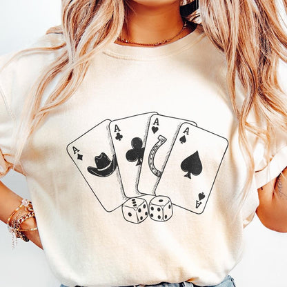 Cowboy Playing Cards PNG, Western Saddle Poker Card Digital Download -