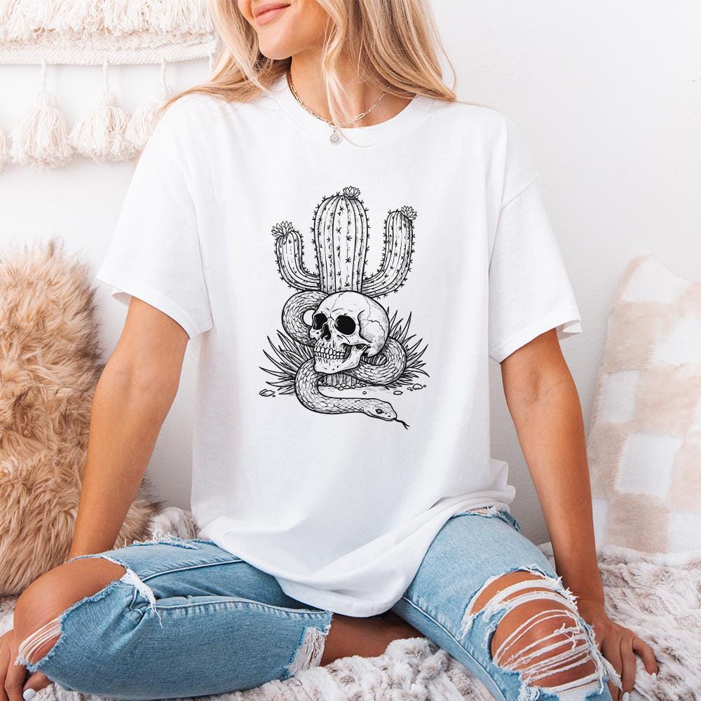 Cactus Skull PNG, Cactus png - 300 DPI Design for T-Shirt