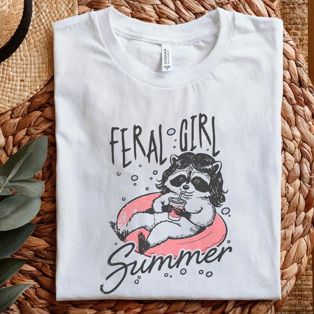 Feral Girl Summer Png, Feelin Feral Png - 300 DPI Design for T-Shirt