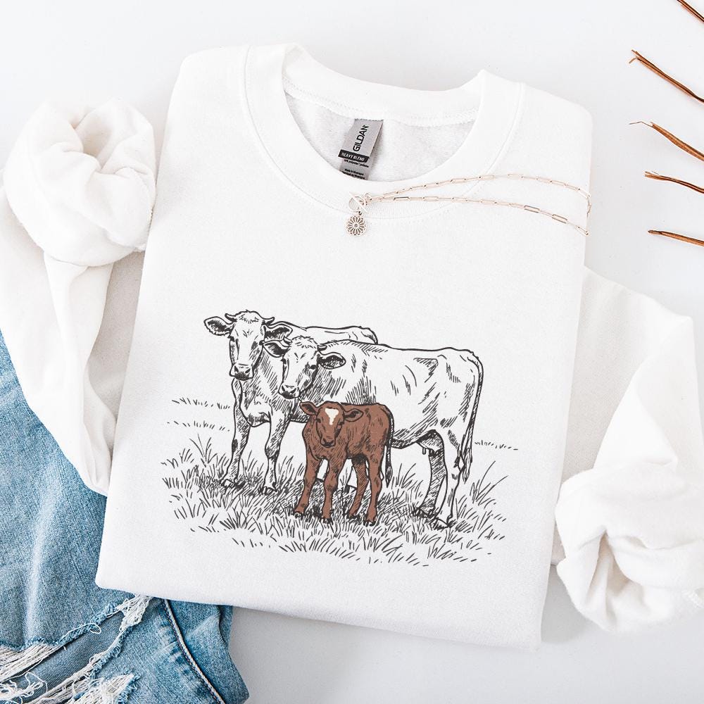 Cow PNG, Cattle Sublimation Design - 300 DPI Design for T-Shirt