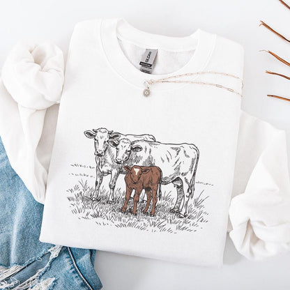 Cow PNG, Cattle Sublimation Design - 300 DPI Design for T-Shirt