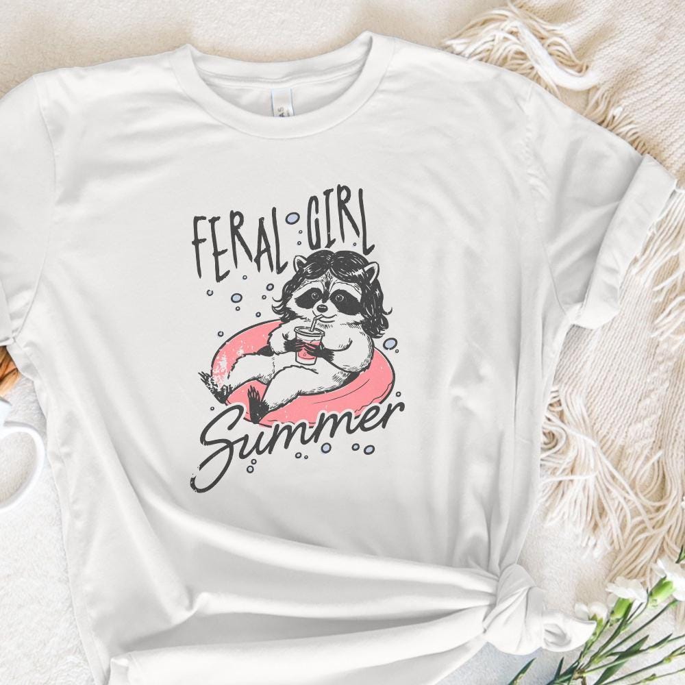 Feral Girl Summer Png, Feelin Feral Png - 300 DPI Design for T-Shirt
