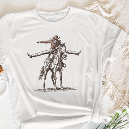 Wild Horse Cowboy Graphics PNG, Retro Western Sublimation - 300 DPI