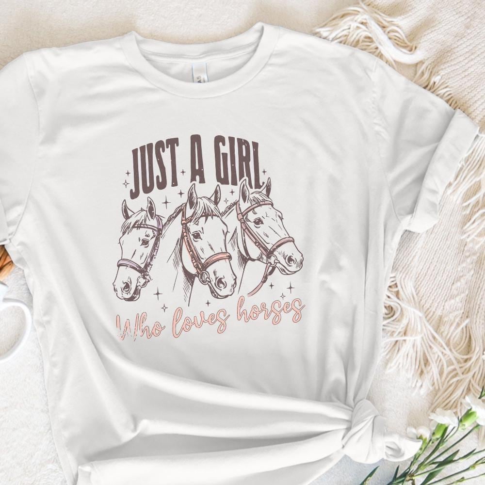 Just A Girl Who Loves Horses PNG, Horse Lover Sublimation - 300 DPI