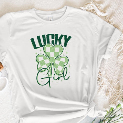 Lucky Girl PNG, St Patrick's Day Western - 300 DPI Design for T-Shirt