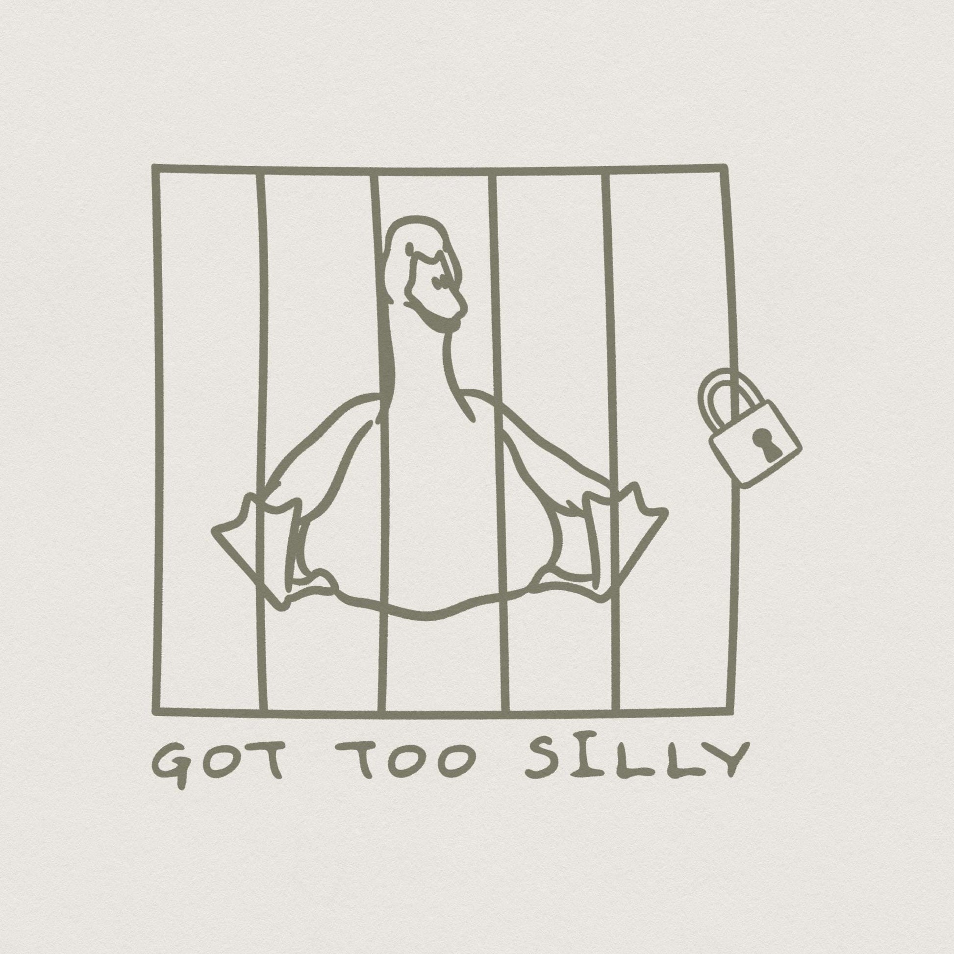 Got Too Silly PNG, Silly Goose PNG - 300 DPI Design for T-Shirt