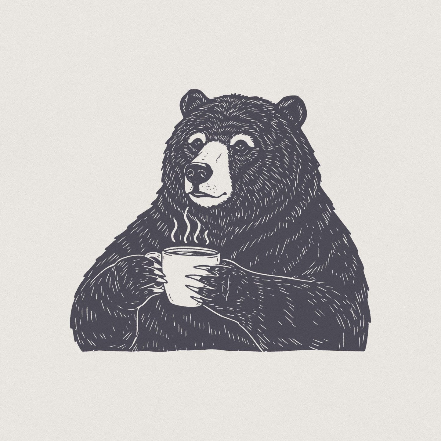 Cute Bear Clipart, Teddy Bear Digital Download - 300 DPI Design for T-Shirt