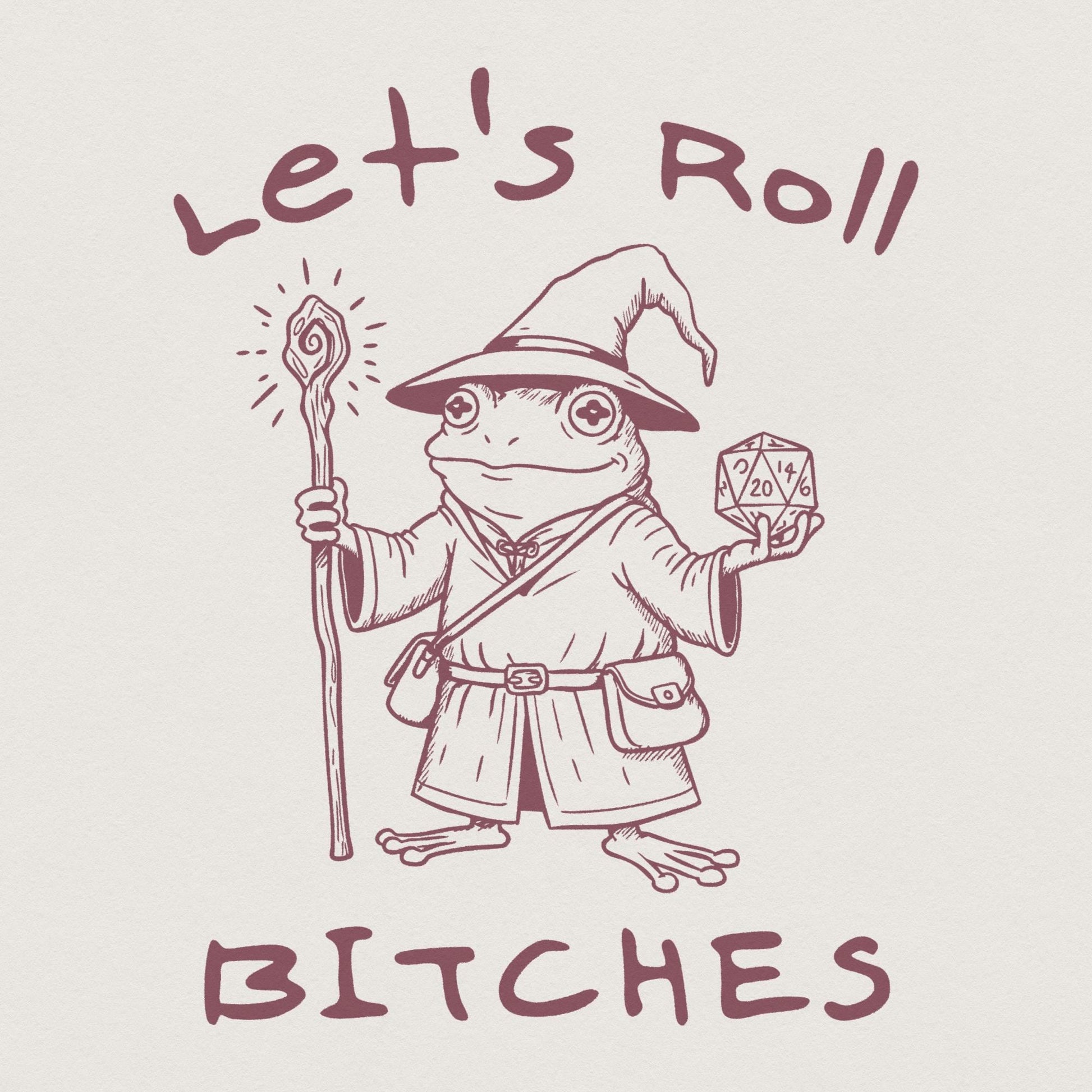 Funny Frog & Toad Wizard png, D20 Dice PNG - 300 DPI Design for T-Shirt
