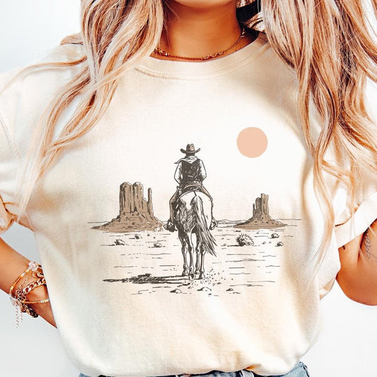 Western Digital Download, Cowboy Desert Western PNG - 300 DPI Design for