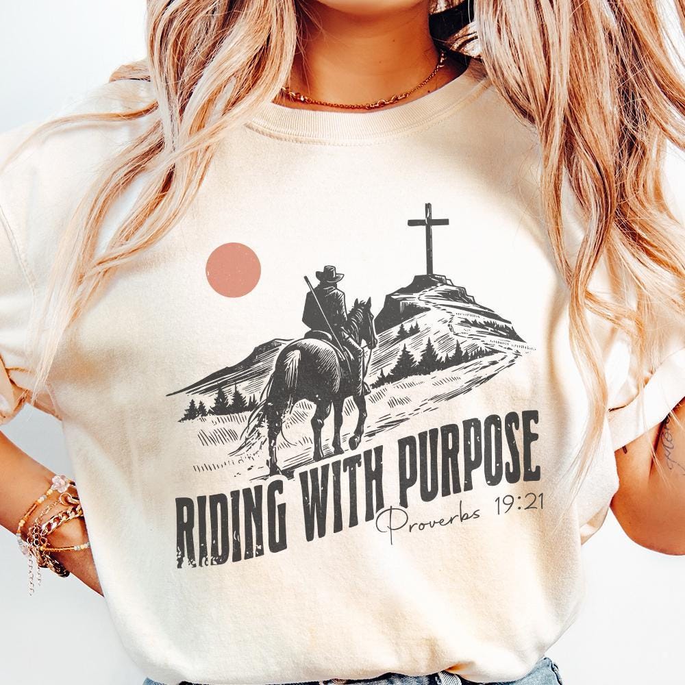 Riding and Purpose Png, Proverbs 19:21 - 300 DPI Design for T-Shirt