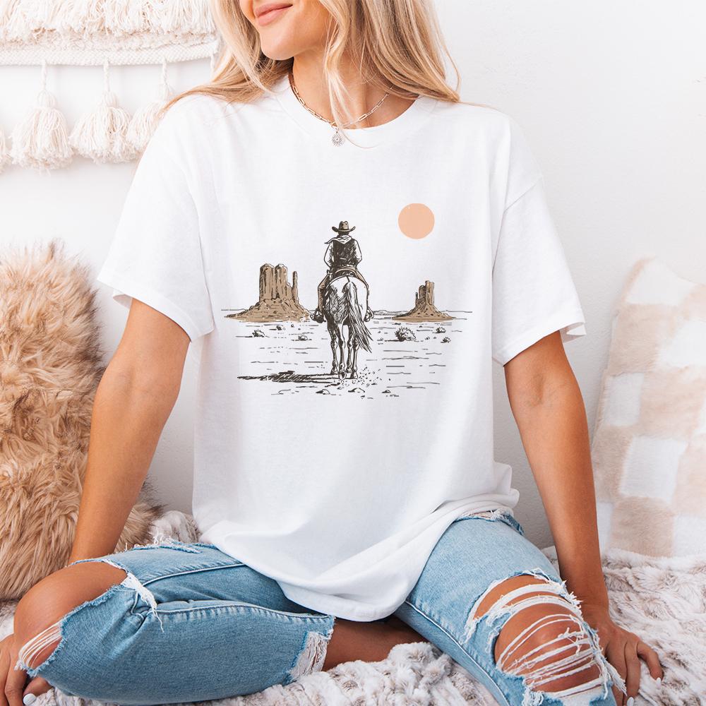 Western Digital Download, Cowboy Desert Western PNG - 300 DPI Design for