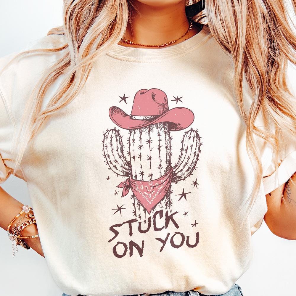 Stuck On You PNG, Cactus Png - 300 DPI Design for T-Shirt