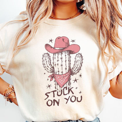 Stuck On You PNG, Cactus Png - 300 DPI Design for T-Shirt