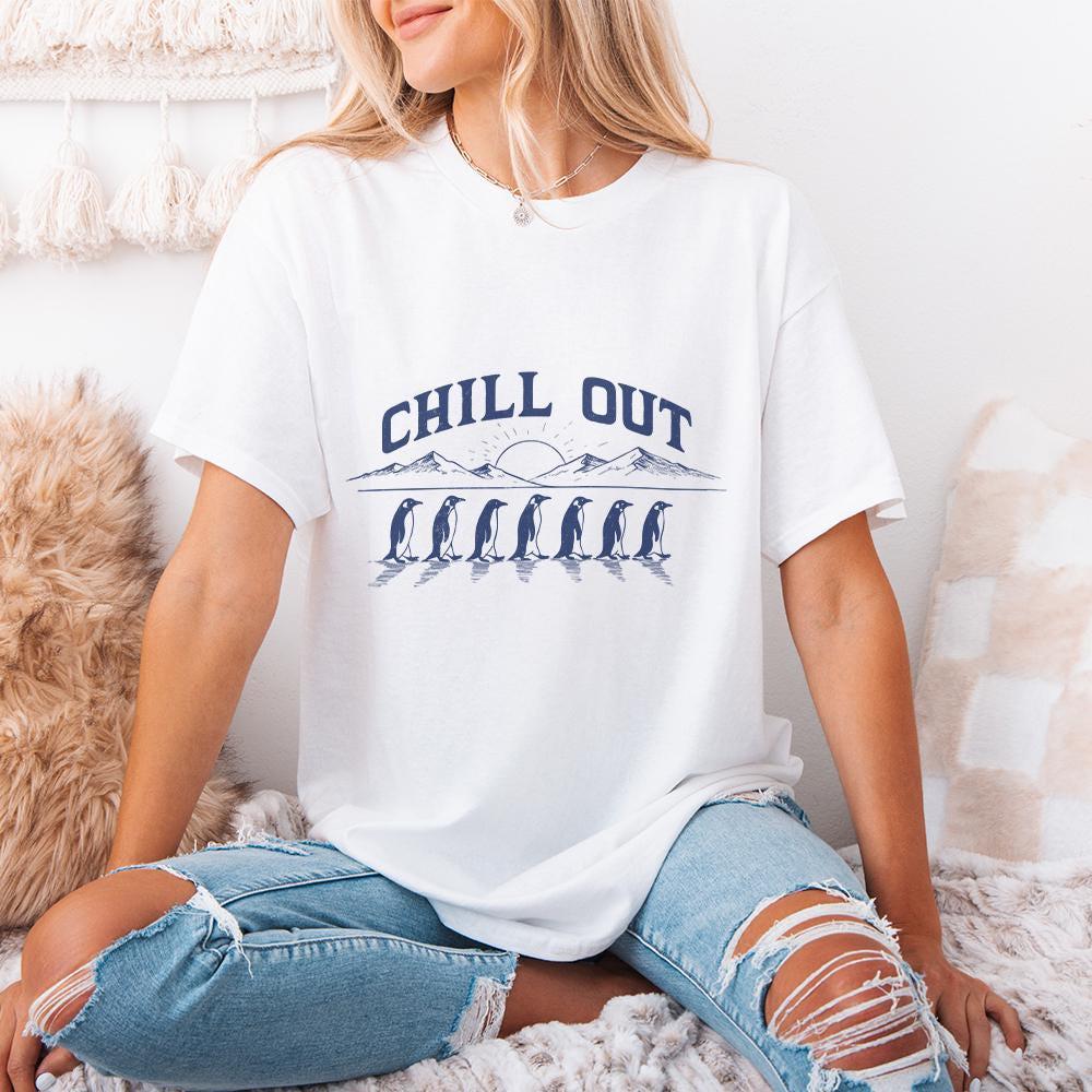 Funny Penguins Digital Clipart with Cute Sayings in PNG Format Vintage