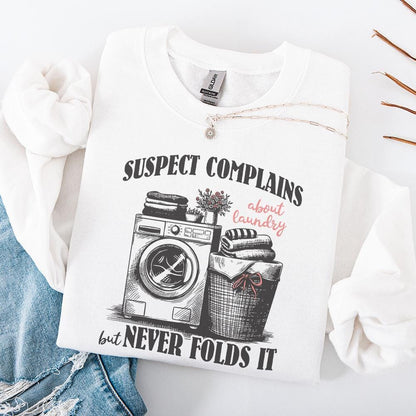 Suspect Complains About Laundry Png, Preppy Png - 300 DPI Design for