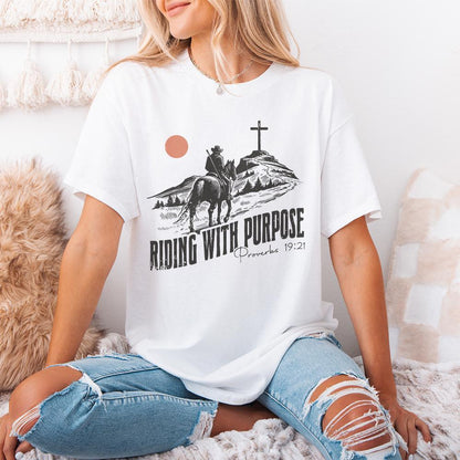 Riding and Purpose Png, Proverbs 19:21 - 300 DPI Design for T-Shirt