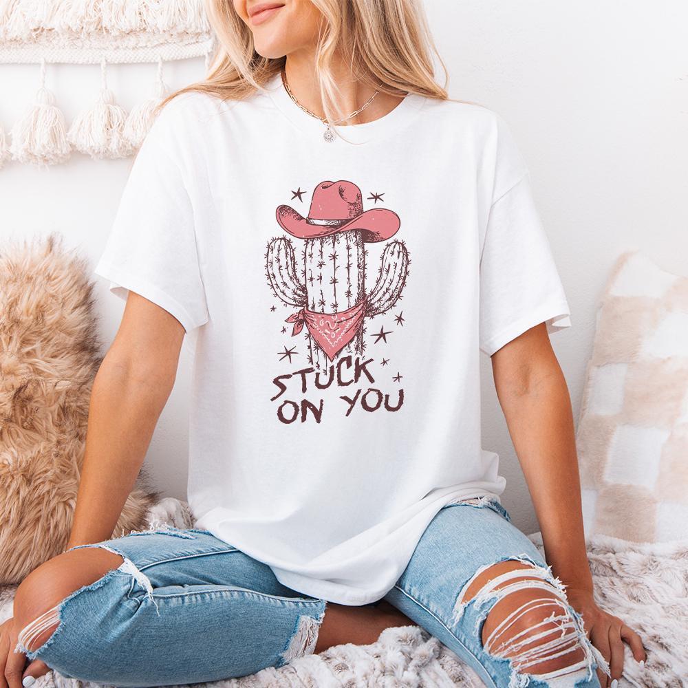 Stuck On You PNG, Cactus Png - 300 DPI Design for T-Shirt