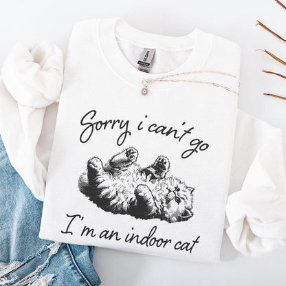 Indoor Cat PNG, Funny Cat Digital - 300 DPI Design for T-Shirt