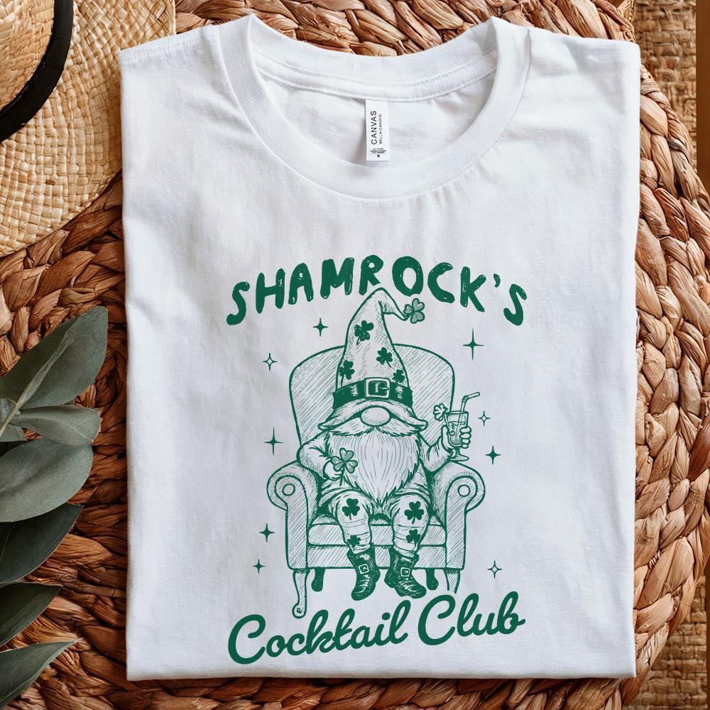 Shamrock Cocktail Club PNG, Retro St Patrick's Day - 300 DPI Design for