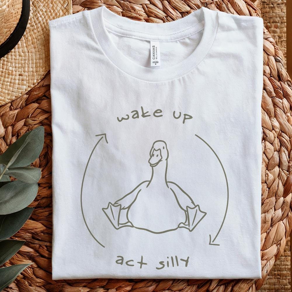 Wake up Act Silly PNG, Funny saying meme - 300 DPI Design for T-Shirt