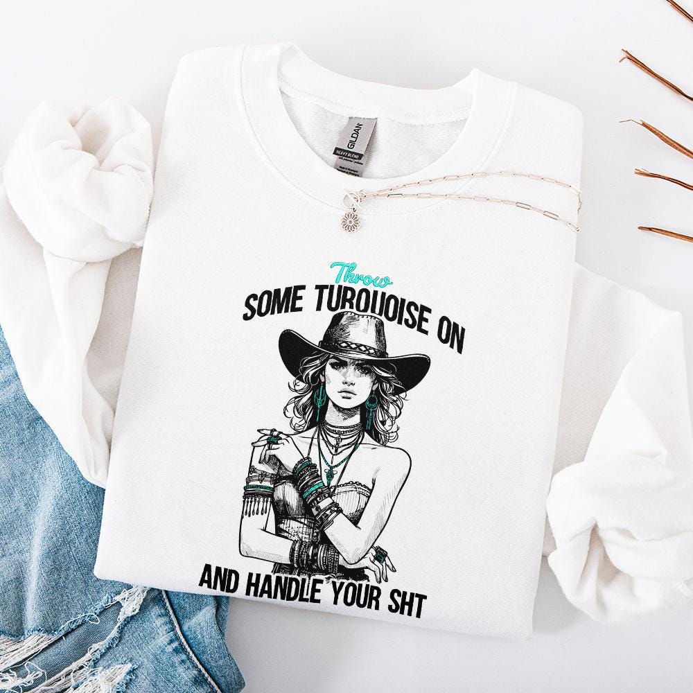 Turquoise PNG, Western PNG - 300 DPI Design for T-Shirt