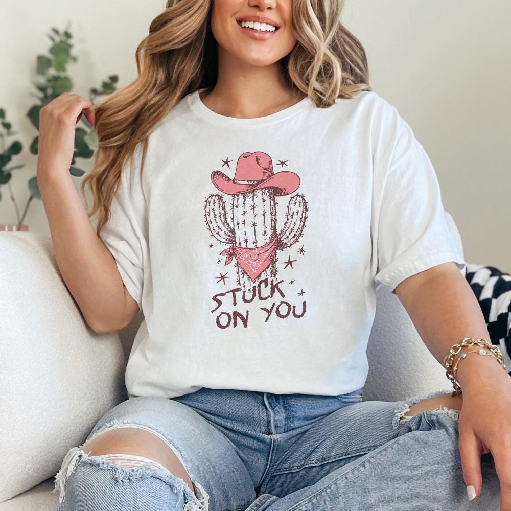 Stuck On You PNG, Cactus Png - 300 DPI Design for T-Shirt