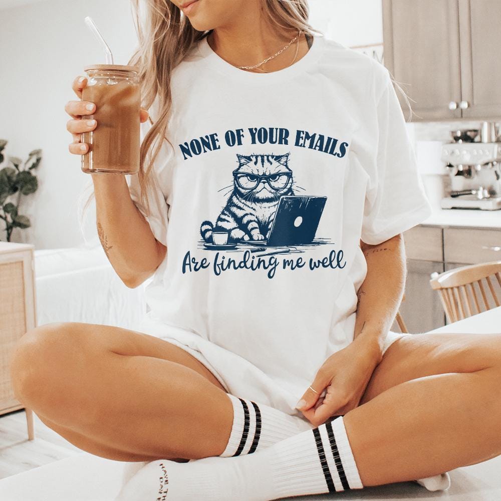 Funny Grumpy Cat Vintage Sarcastic Office Humor PNG Retro Shirt Design -