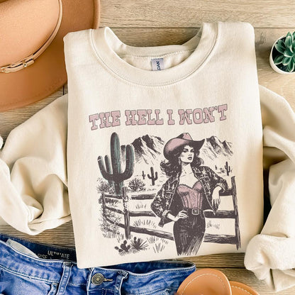 The Hell I Won't PNG, Retro Sublimation Download - 300 DPI Design for