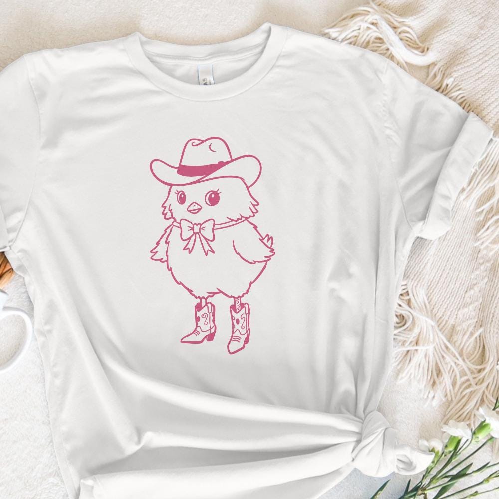 Howdy Chick PNG Clipart, Western Themed Chick Digital Download - 300 DPI