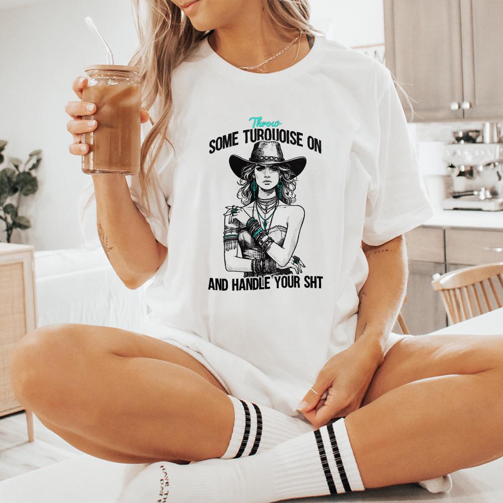 Turquoise PNG, Western PNG - 300 DPI Design for T-Shirt