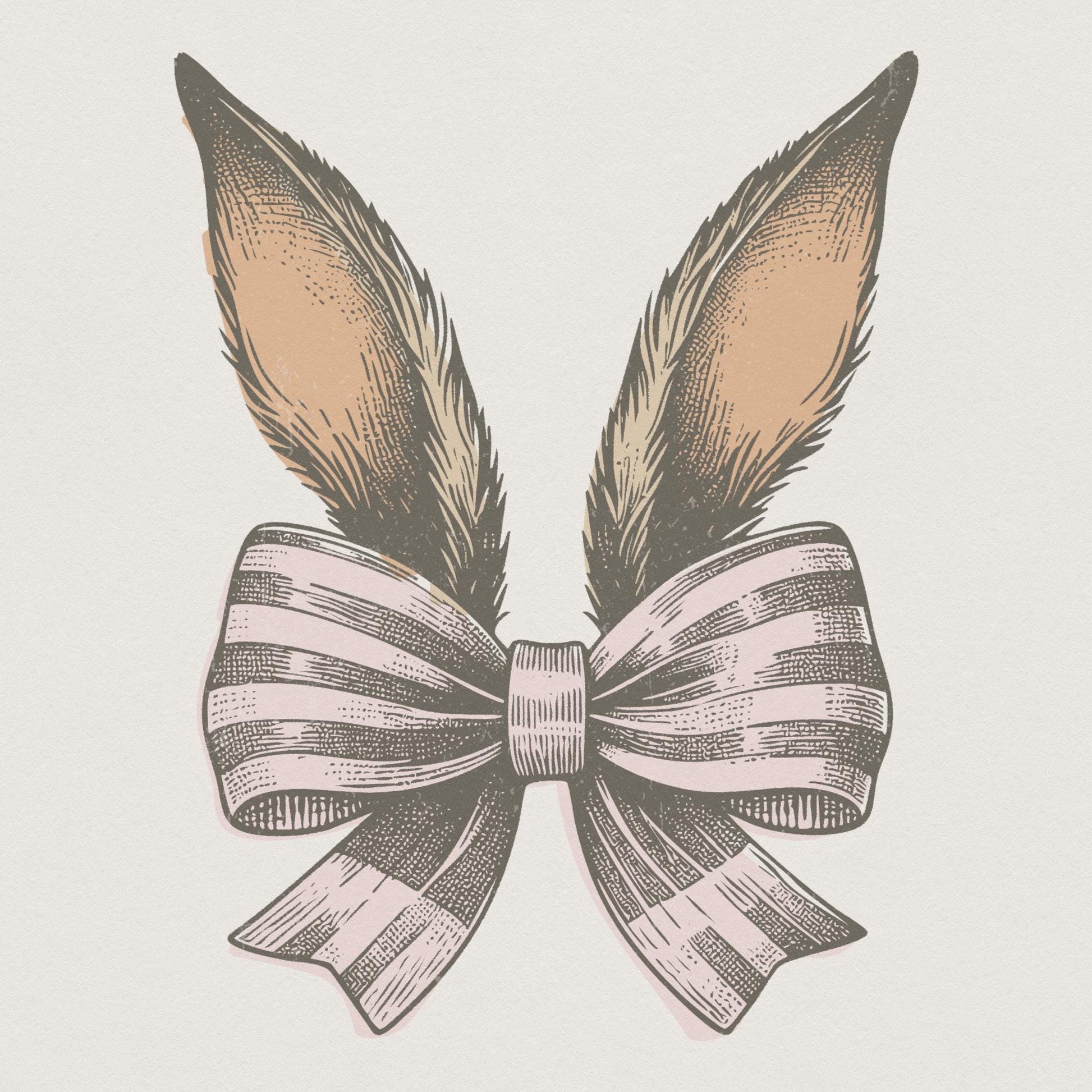 Bunny Easter Coquette PNG, Easter Bunny Shirt Design - 300 DPI Design for