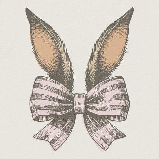 Bunny Easter Coquette PNG, Easter Bunny Shirt Design - 300 DPI Design for