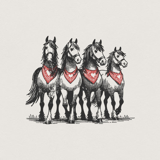 Valentine Horse PNG, Love Png - 300 DPI Design for T-Shirt