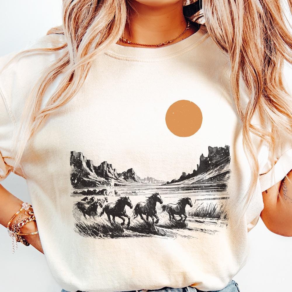 Horse PNG Sublimation, Western PNG Designs - 300 DPI Design for T-Shirt