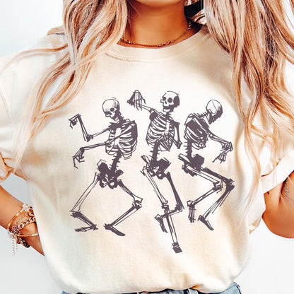 Dancing Skeletons PNG, Funny Skeleton Design - 300 DPI Design for T-Shirt