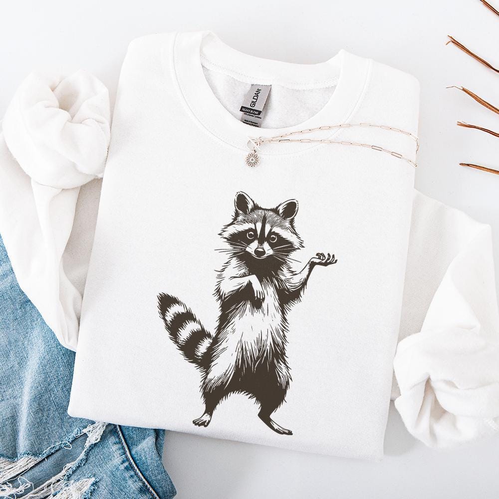 Funny Raccoon Design, Sarcastic Trash Panda PNG - 300 DPI Design for