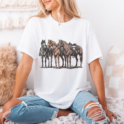 Western Horse PNG, Western Sublimation Design - 300 DPI Design for T-Shirt