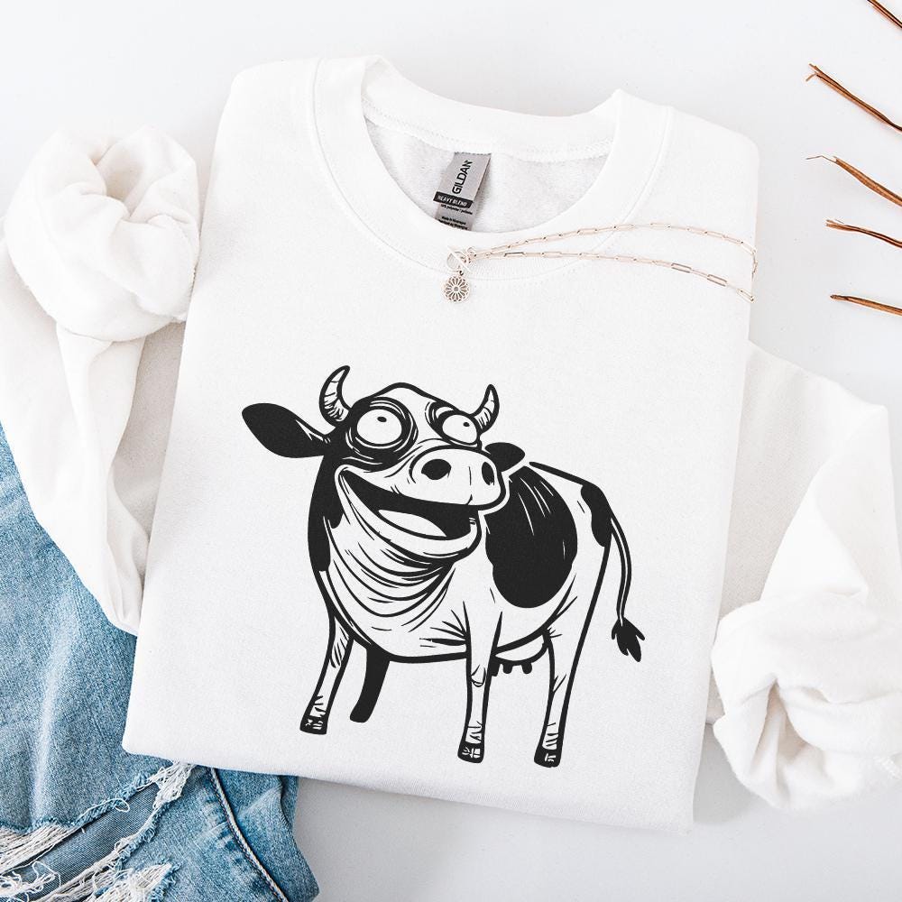 Humorous Cow, Digital Download - 300 DPI Design for T-Shirt