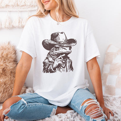 Cowboy Frog PNG, Funny Frog Meme PNG - 300 DPI Design for T-Shirt