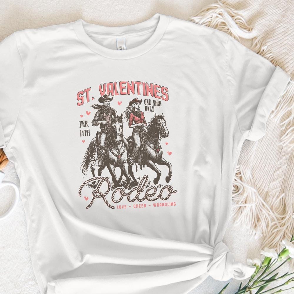 St. Valentine's Wild West Rodeo, Vintage Western Valentine Design - 300
