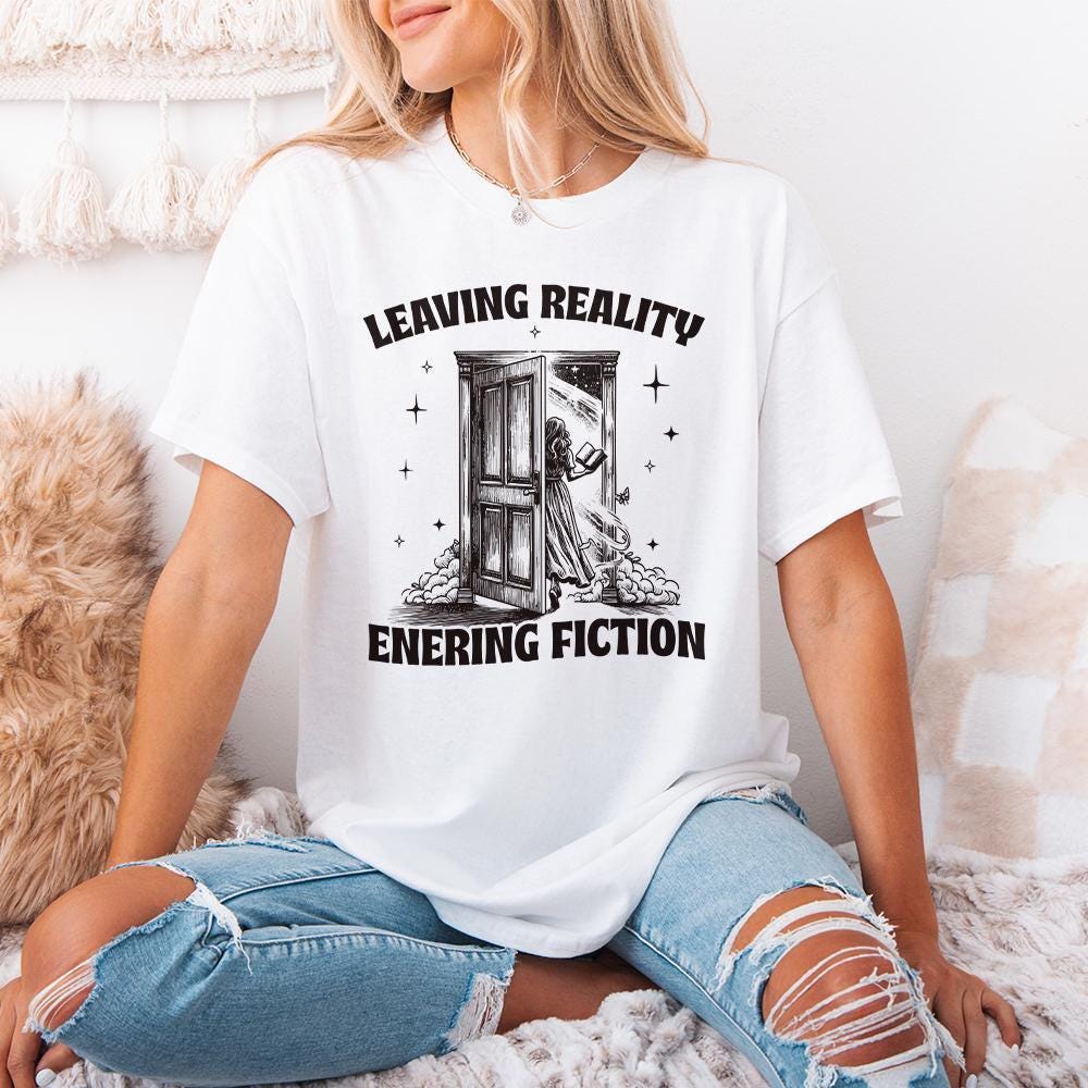 Leaving Reality Entering Fiction PNG, Bookish png PNG - 300 DPI Design